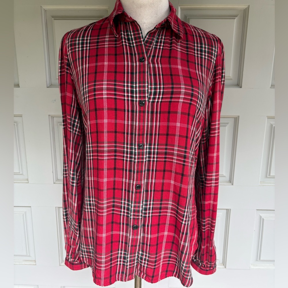 Ralph Lauren Jeans Red Plaid Cotton Shirt